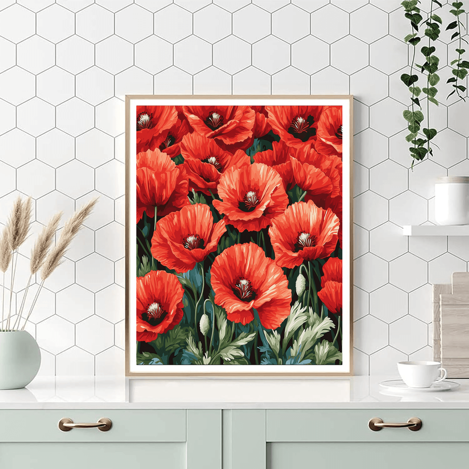 Georgia O'Keeffe Inspired Playful Poppies  Paint By Numbers Kits
