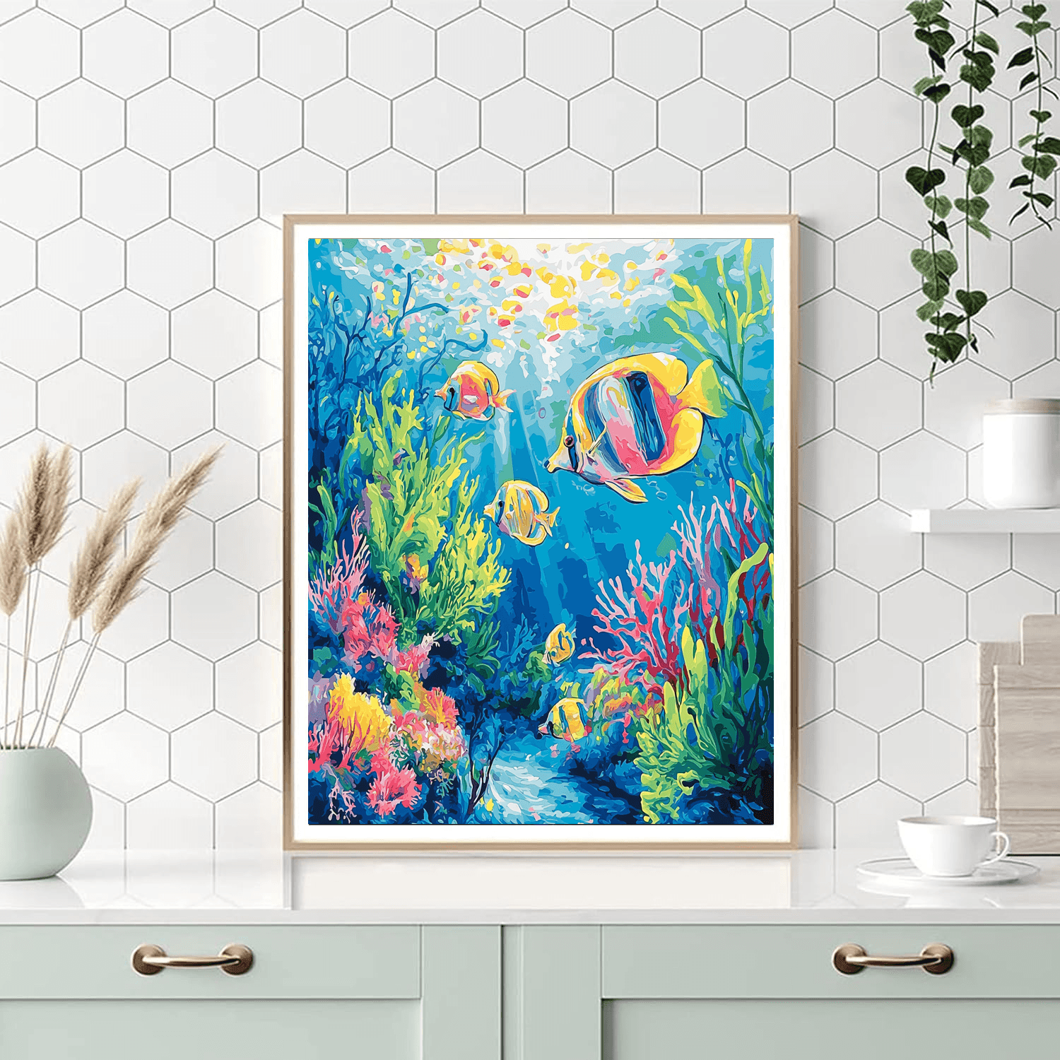 Paul Klee Inspired Beneath The Waves  DIY Paint By Numbers