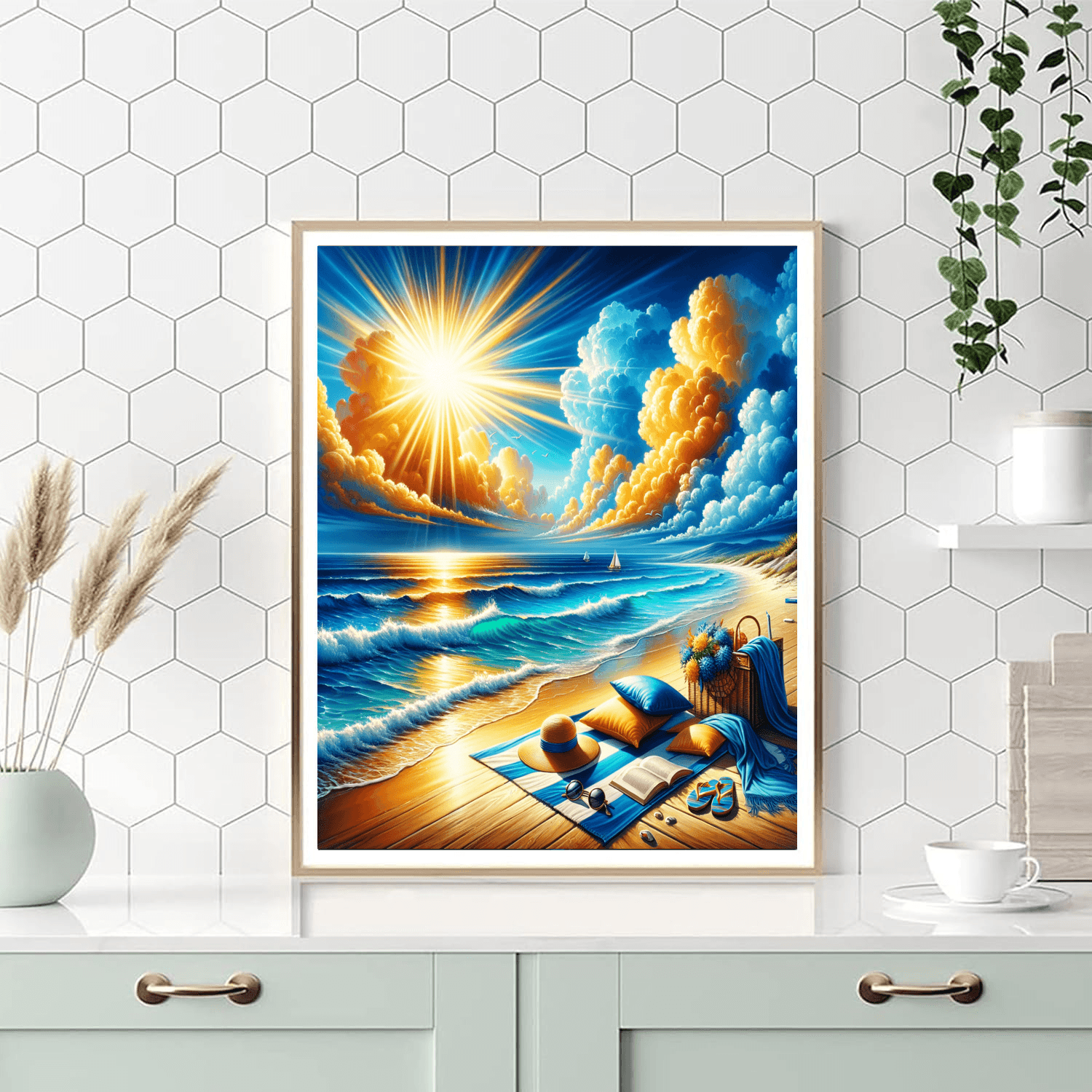 Beach Bliss Number Painting