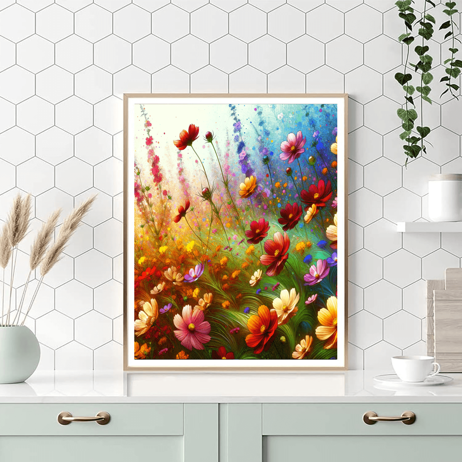 Joyful Flower Fields Paint By Number