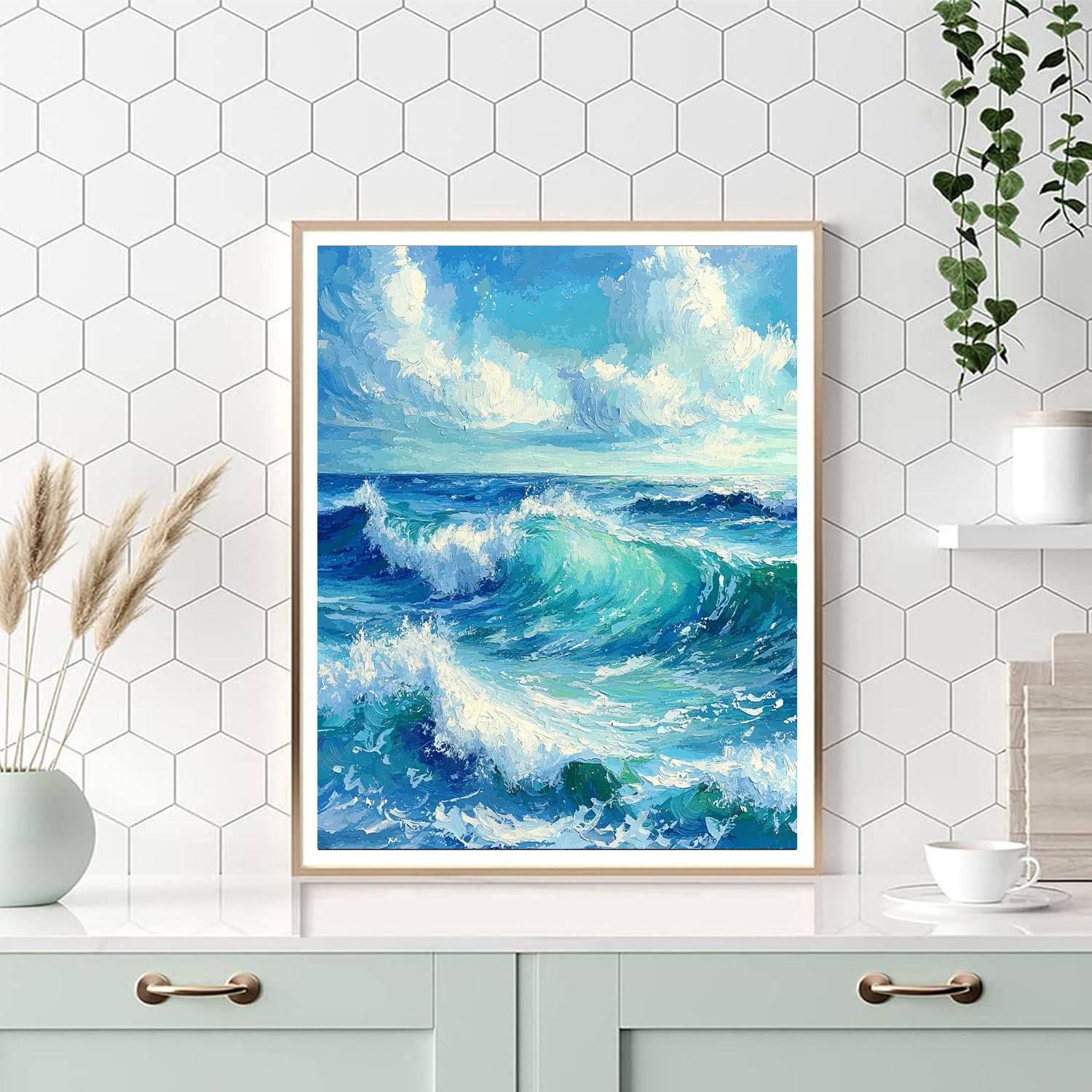 Paul Cézanne Inspired Ocean's Rhythmic Essence  Paint By Numbers Kits