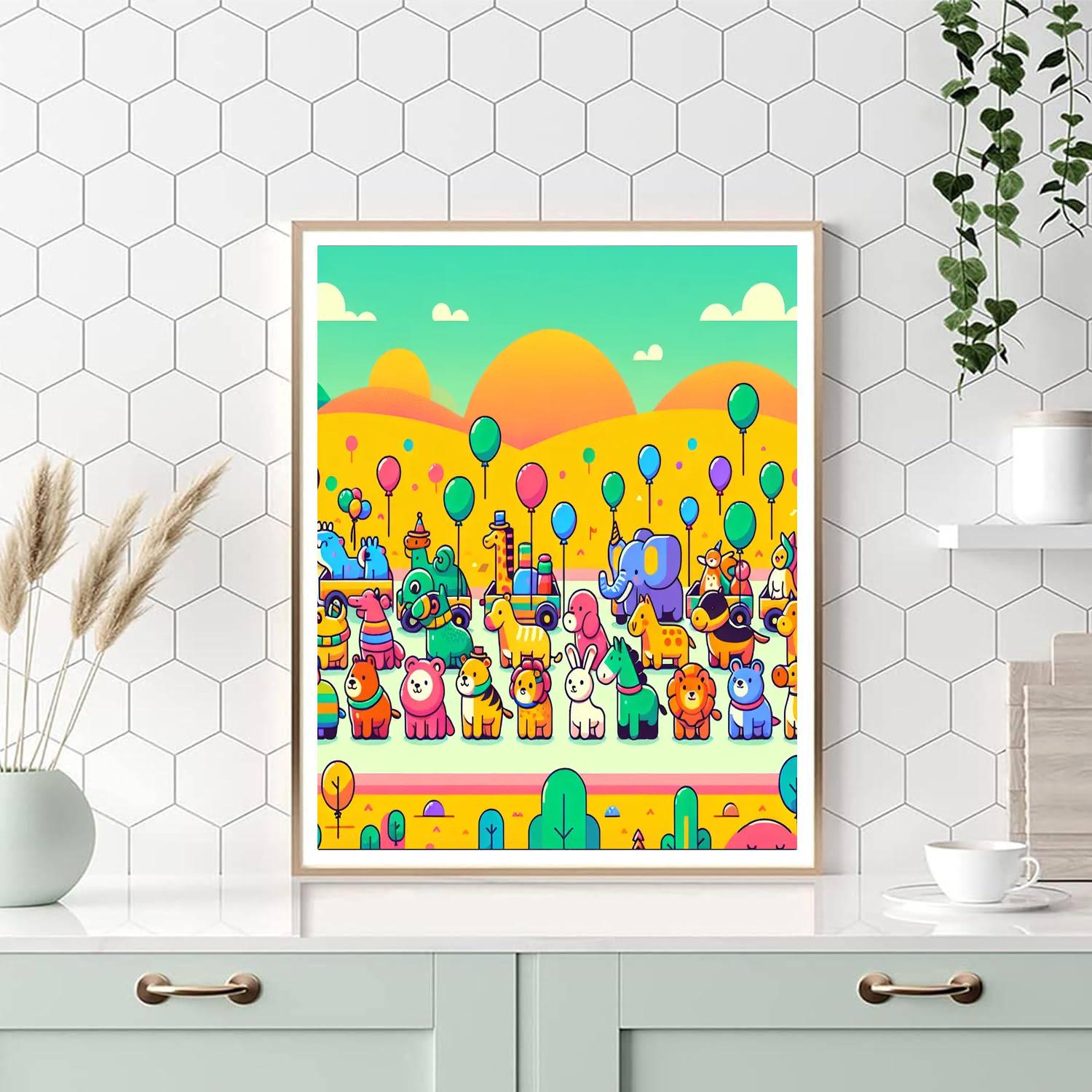 Animal Parade Pageantry Paint By Color