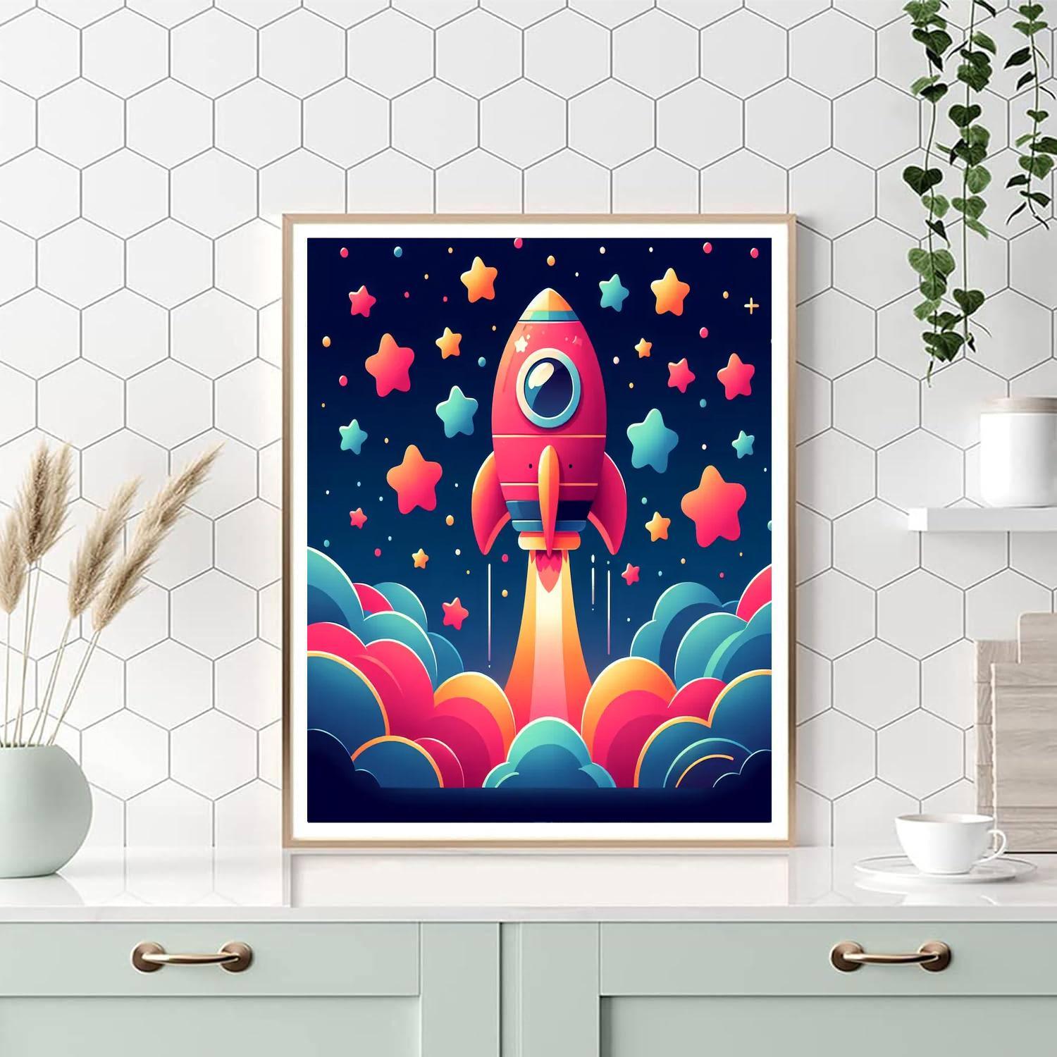 Rocket To Adventure Paint By Numbers Art