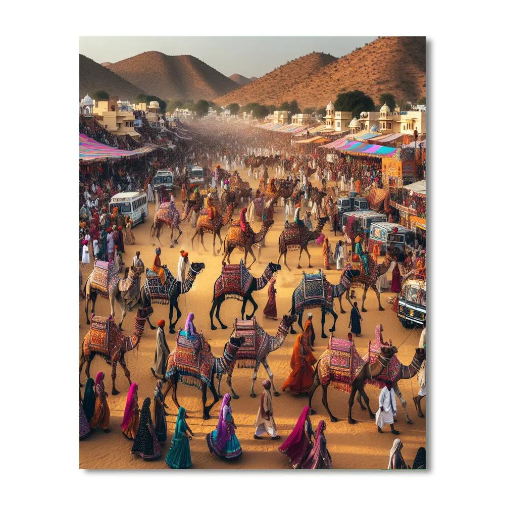 Camel Festival - Pushkar, India Paint By Numbers Kits