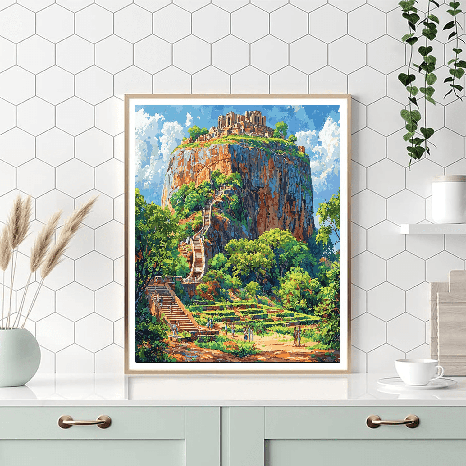 Sigiriya Rock Fortress Numbered Painting Kits