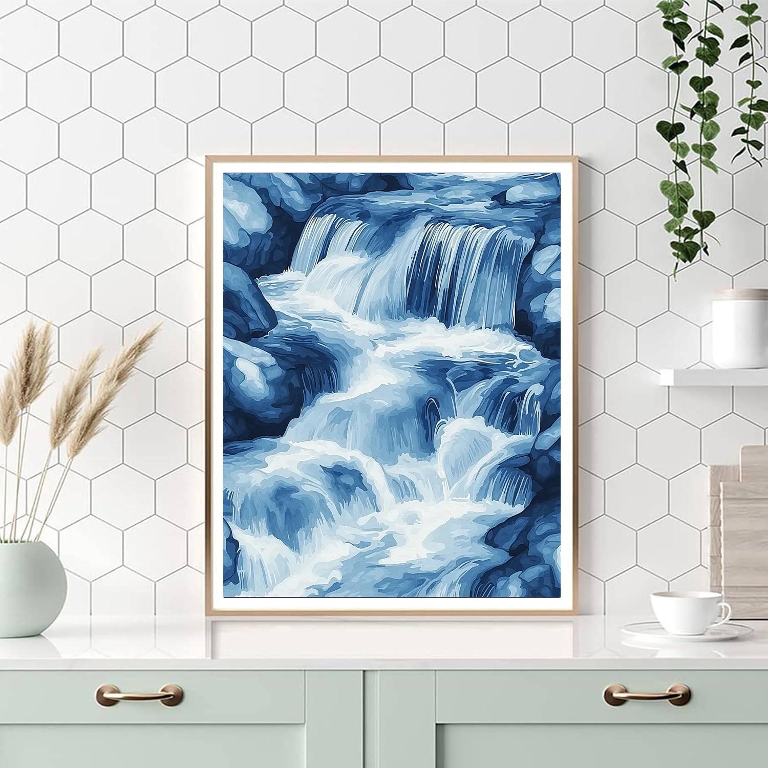 Michelangelo Inspired Serene Cascade  Painting Number Kit