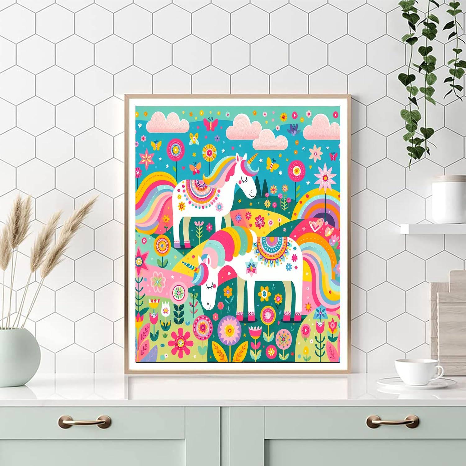 Fantasy Unicorn Fields Paint By Numbers