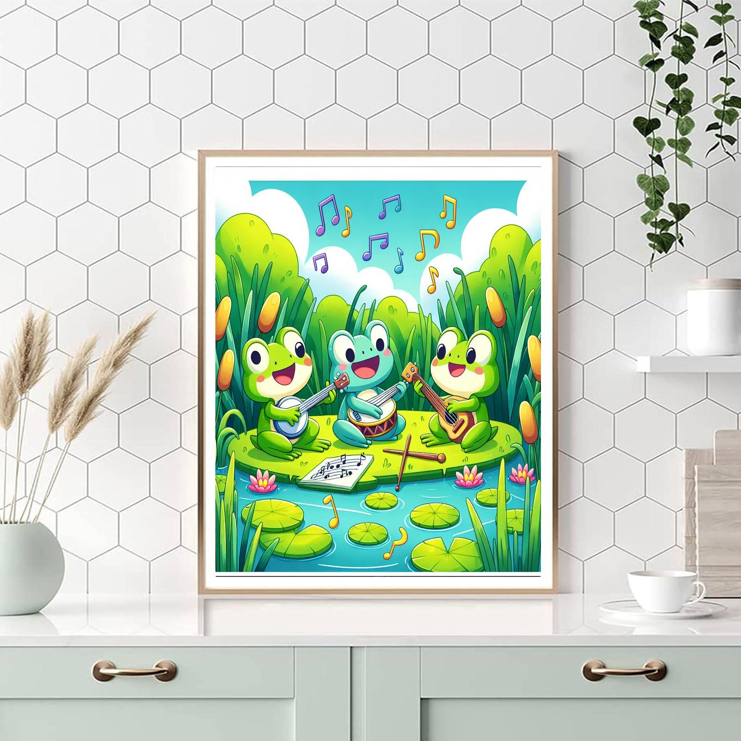 Frogs' Musical Marshland Painting By Numbers Kit