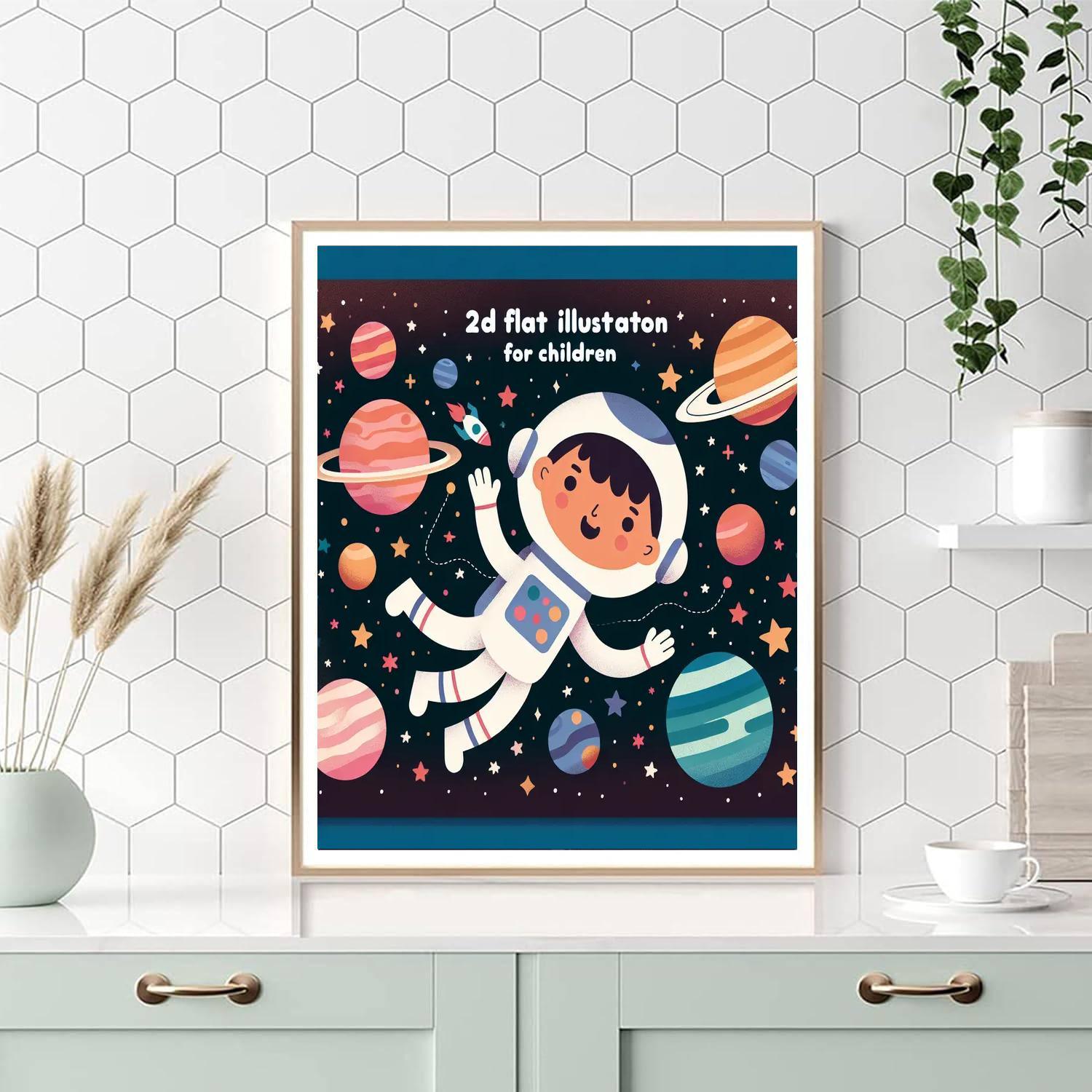 Outer Space Explorer Paint By Numbers Art