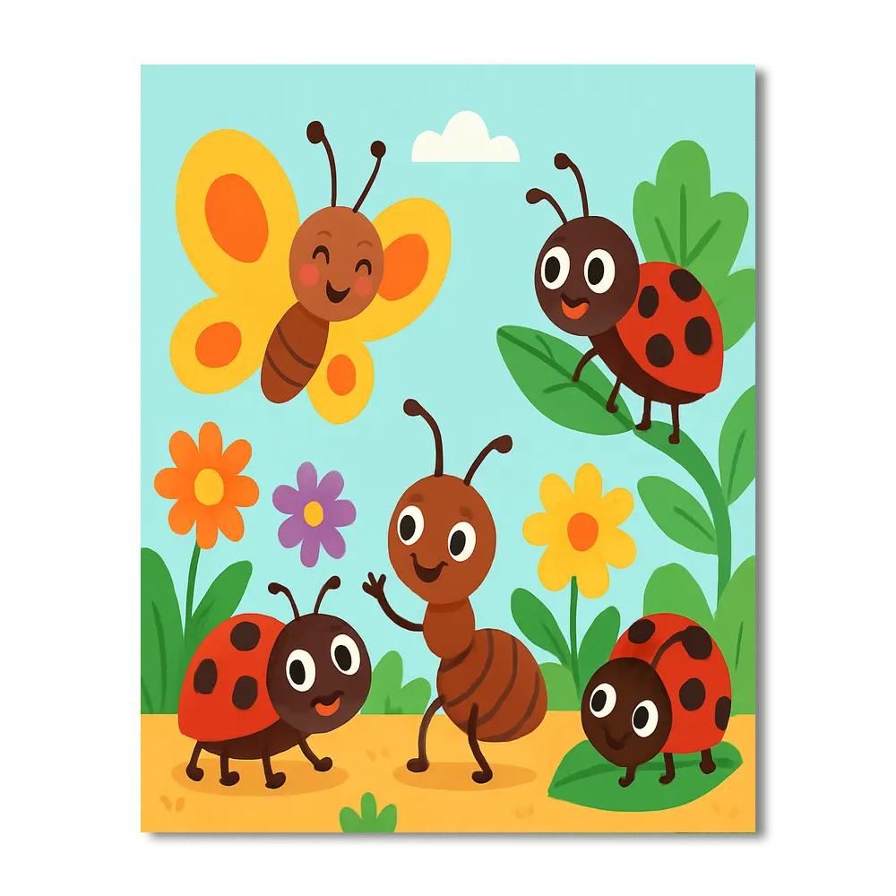 Friendly Insect Friends DIY Paint By Numbers