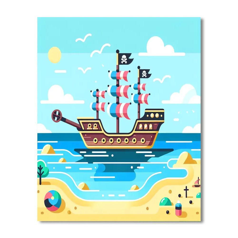 Sailing Seas Number Painting