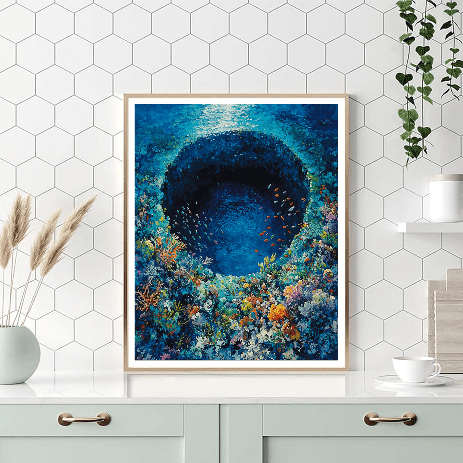 Blue Hole - Belize Painting By Numbers Kit