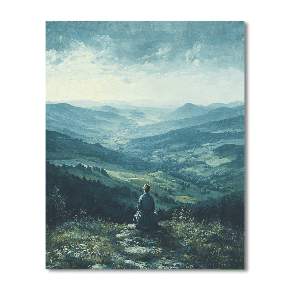 Friedrich Inspired Sublime Solitude  DIY Paint By Numbers