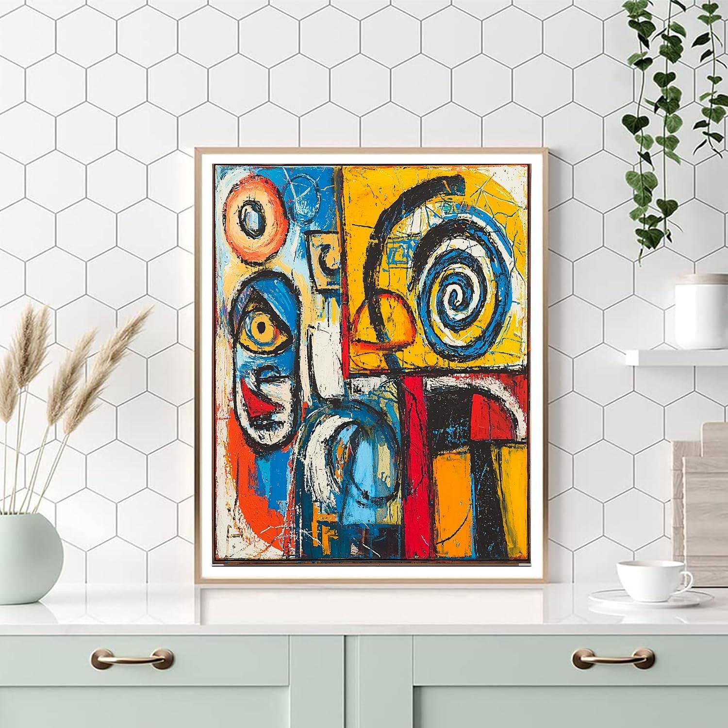 Jean-Michel Basquiat Inspired Eternal Echoes  Paint By Color