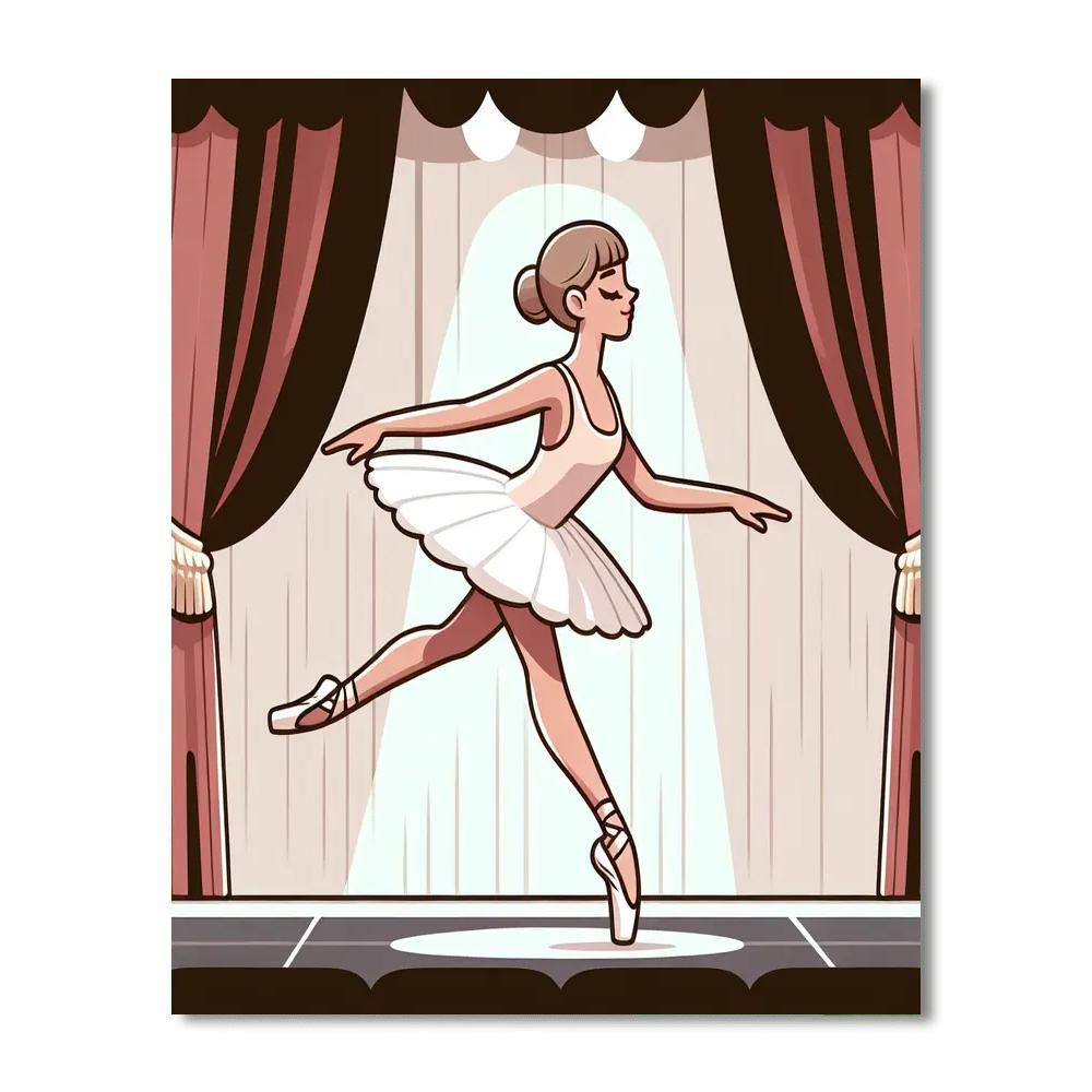 Ballerina's Dream Performance Paint By Number