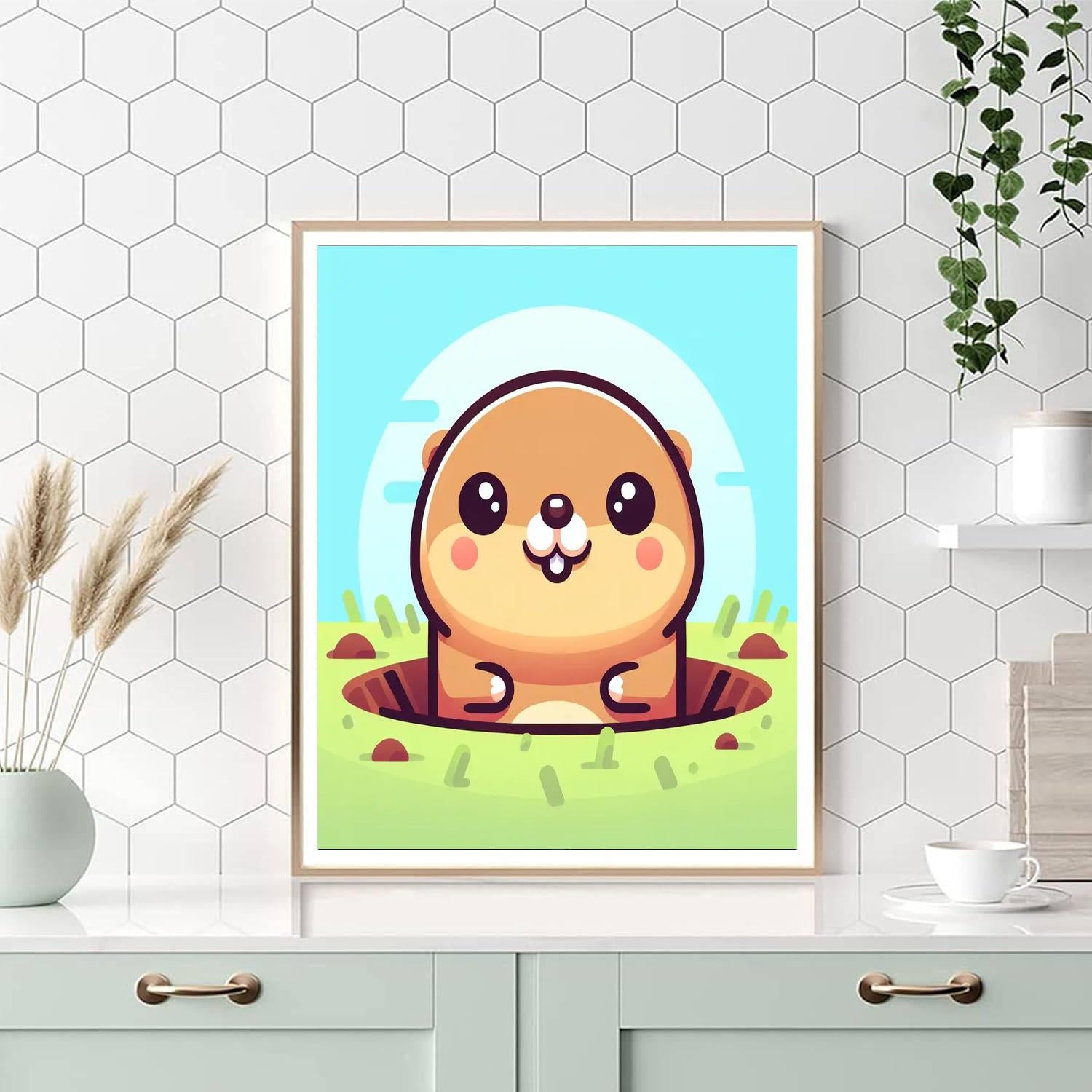 Funny Gopher DIY Paint By Numbers