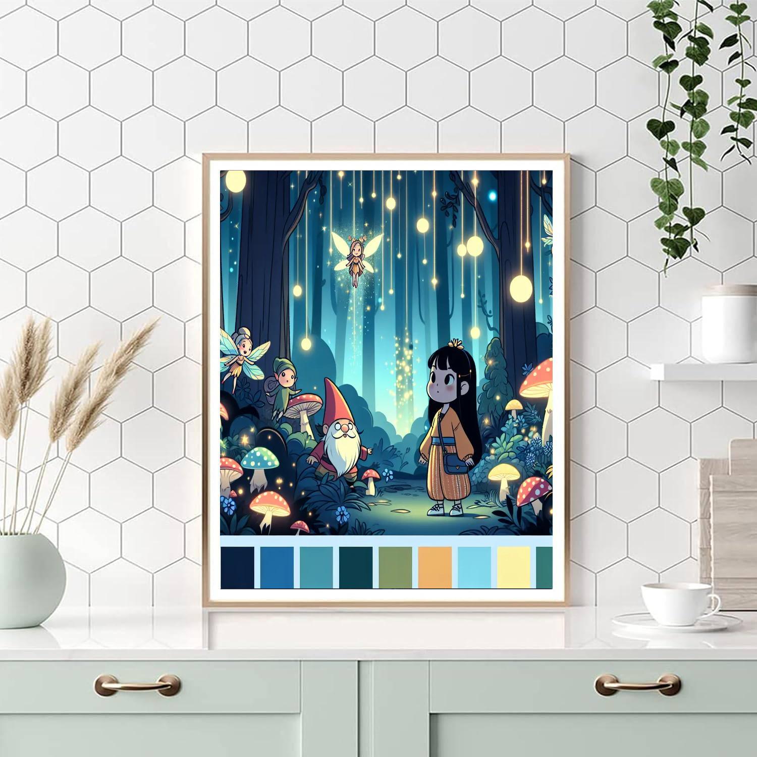 Mystic Forest Exploration Painting Number Kit