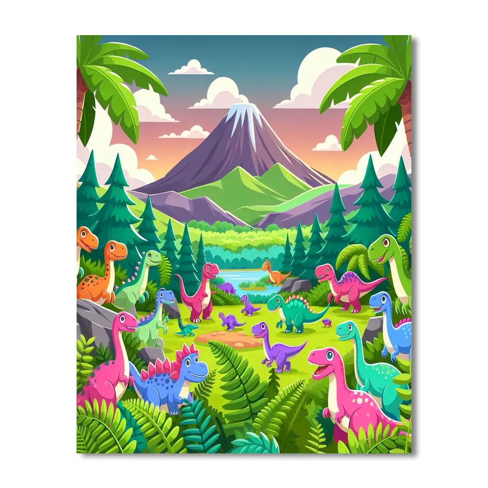 Adventurous Dino Park Numbered Painting Kits