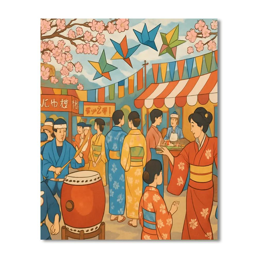Matsuri Japanese Festival - Usa Paint By Number