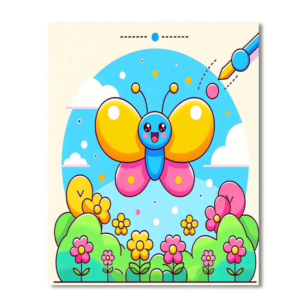 Sunny Day Butterfly Paint By Color