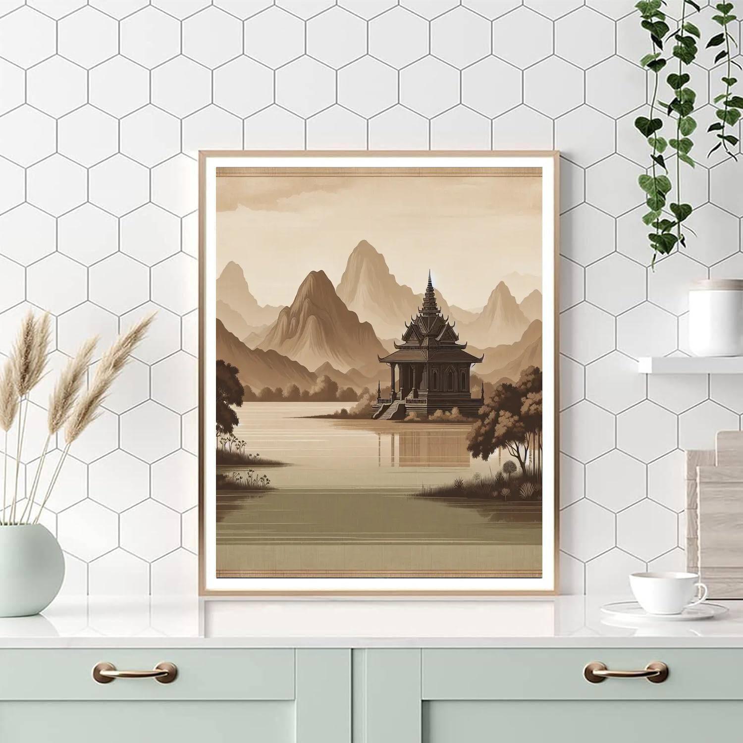 Ancient Eastern Temple Paint By Numbers