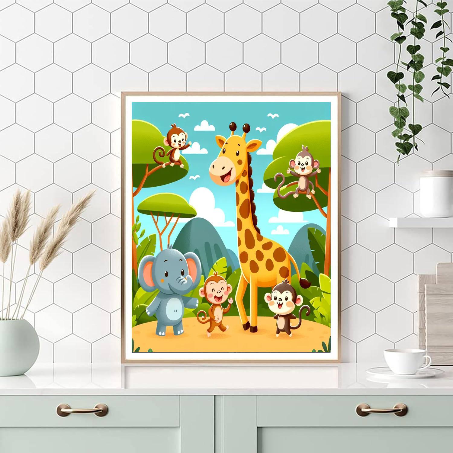 Zoo Safari Fun Numbered Painting Kits