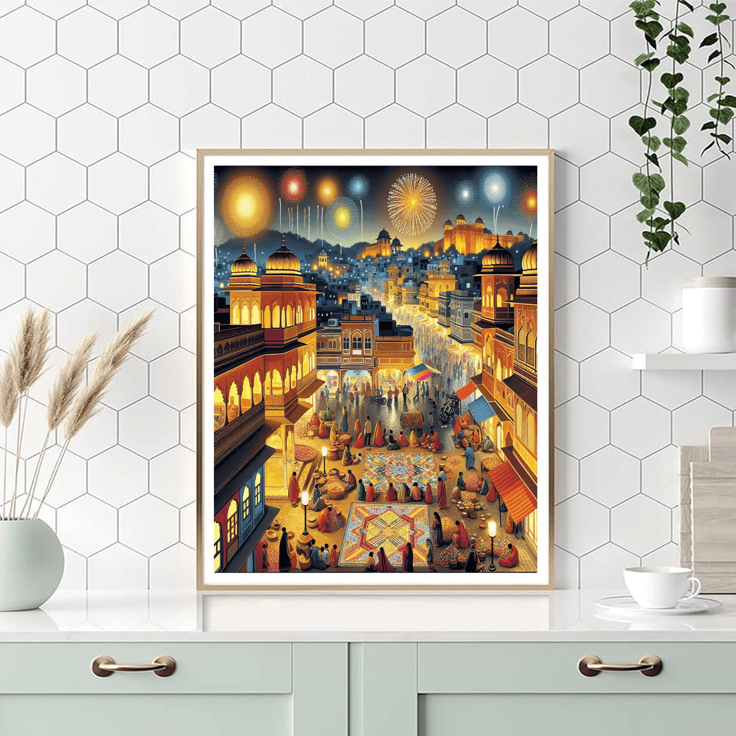 Diwali In Jaipur - India Numbered Painting Kits