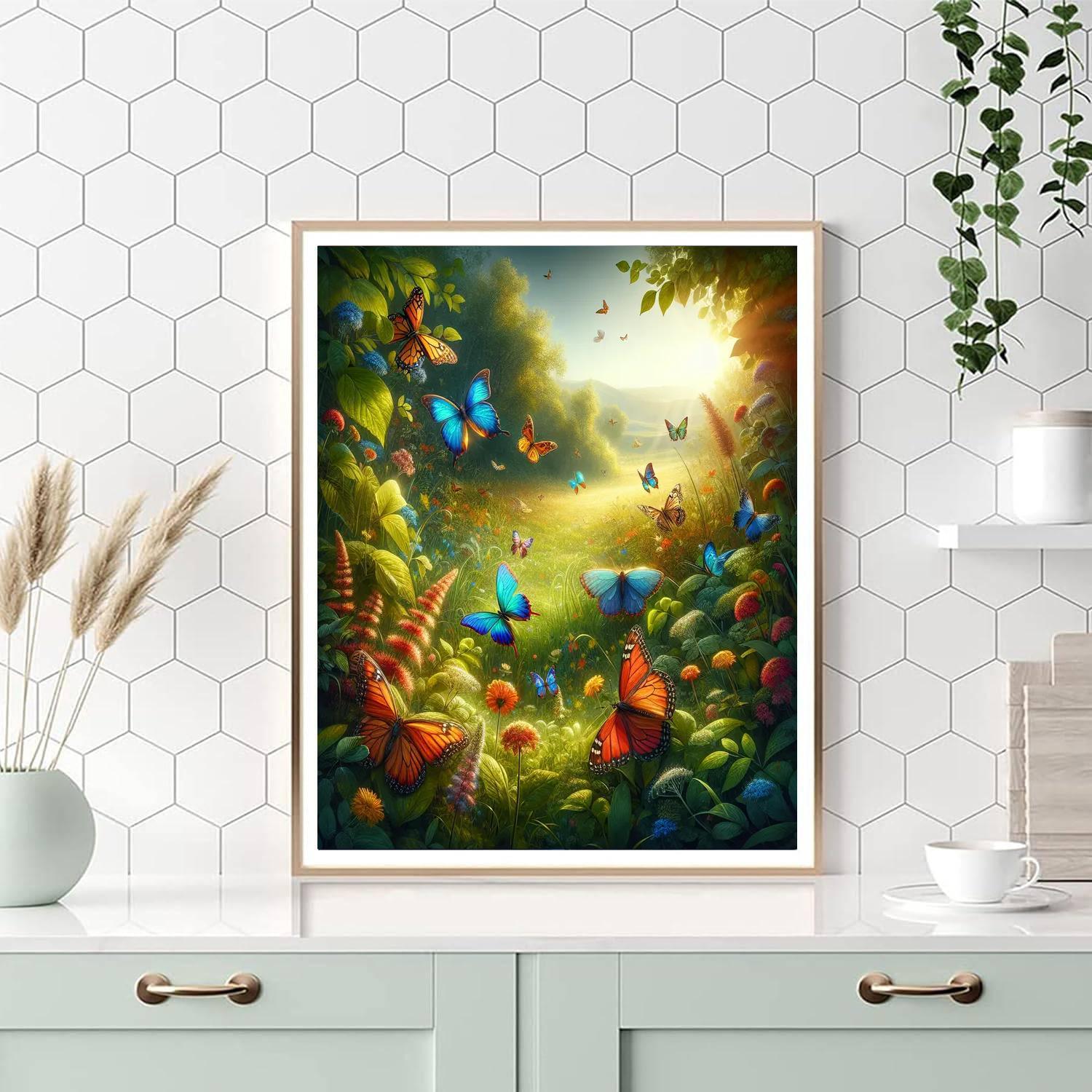 Kaleidoscope Butterflies Painting By Numbers Kit