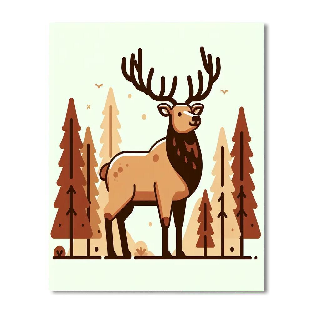 Ebullient Elk Numbered Painting Kits