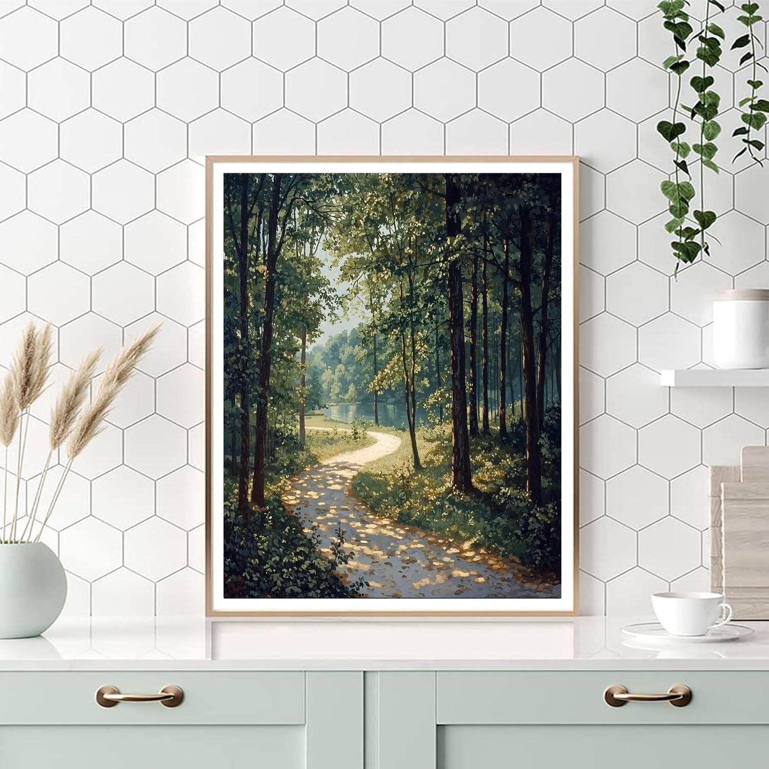 Caspar David Friedrich Inspired Nature's Whispers  Paint By Numbers Kits