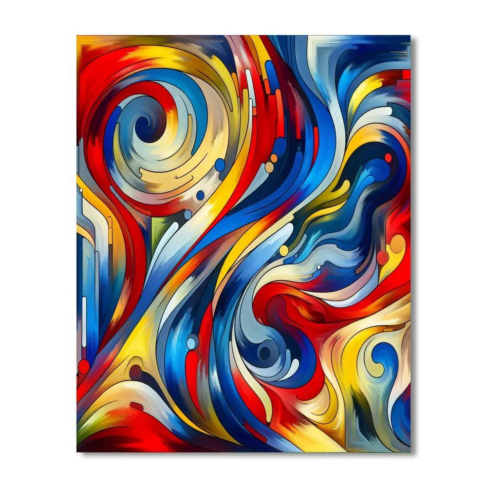 Stain's Abstract Flow Number Painting