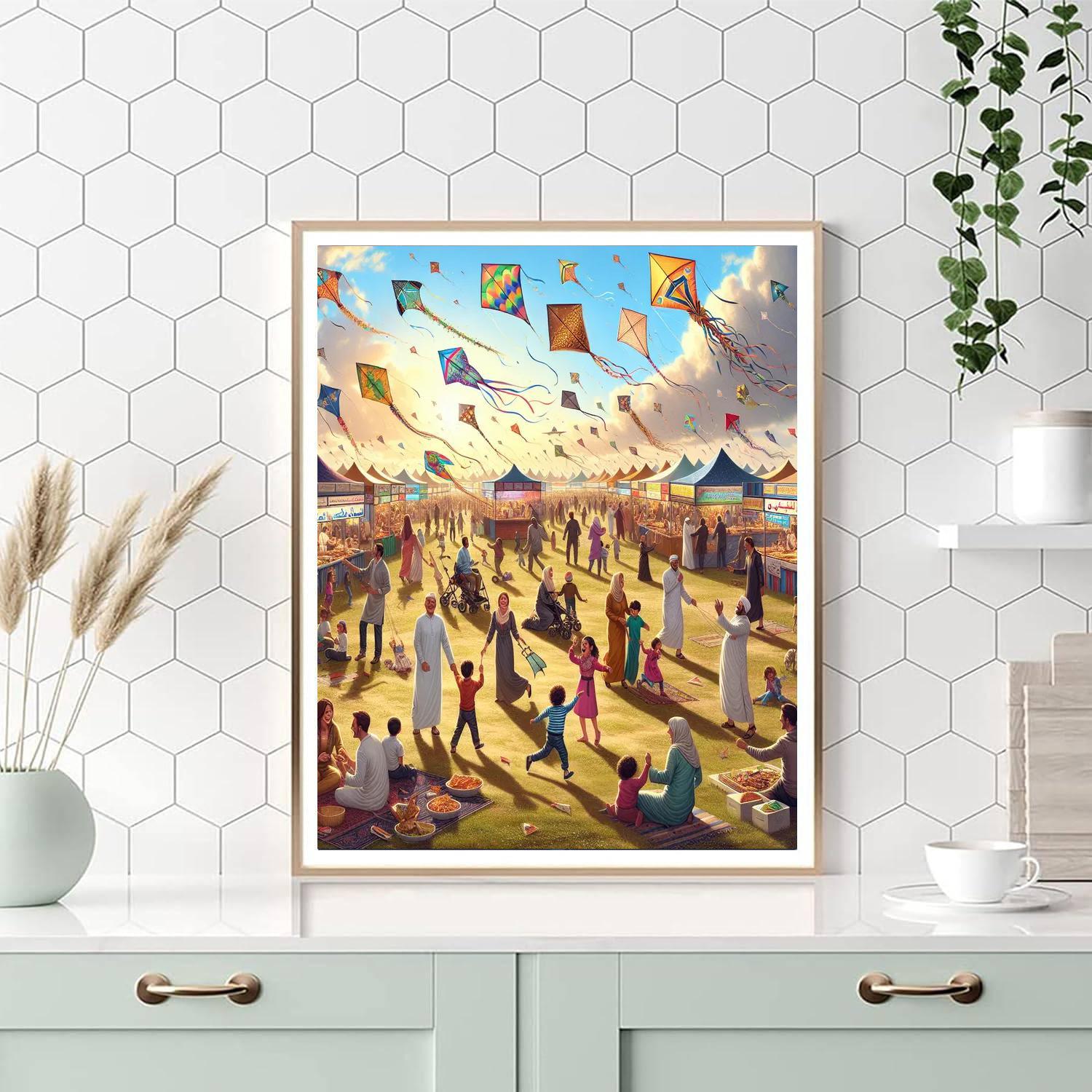 Kite Flying Festival - Uae Paint By Number