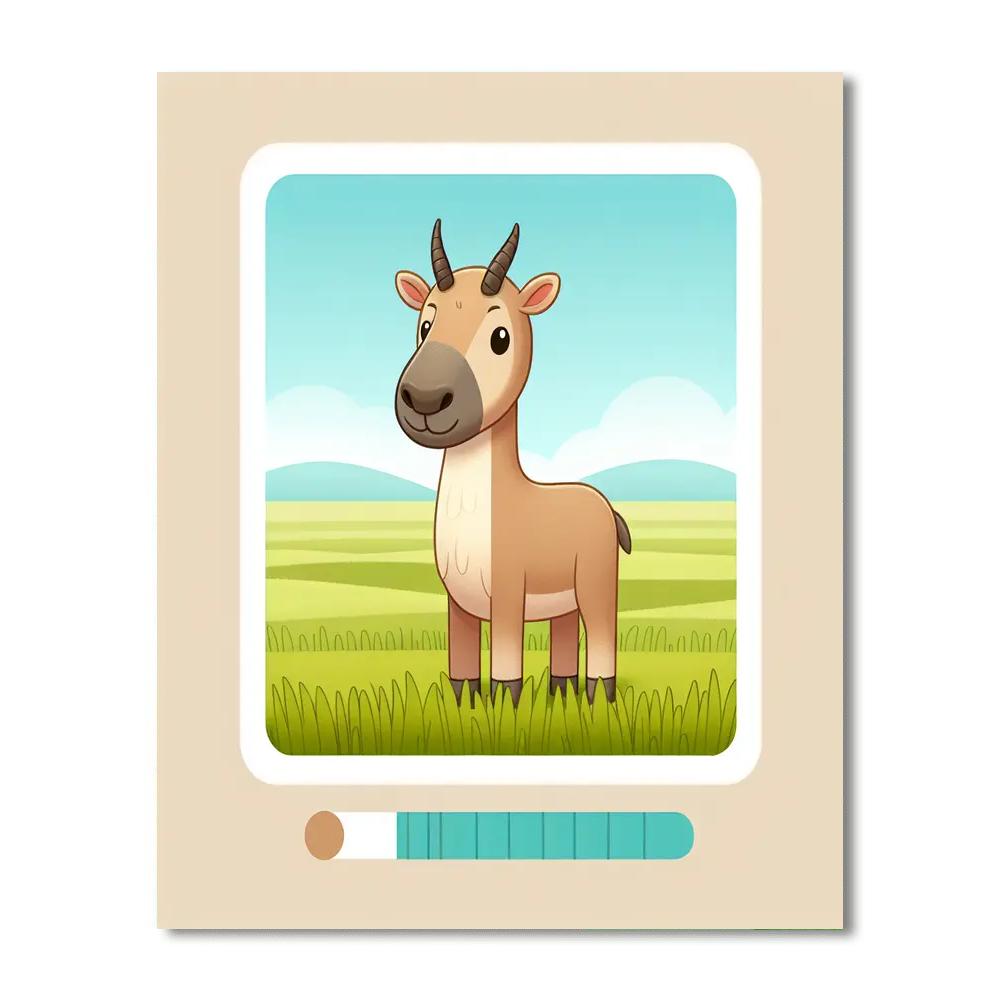 Silly Saiga Paint By Numbers Art