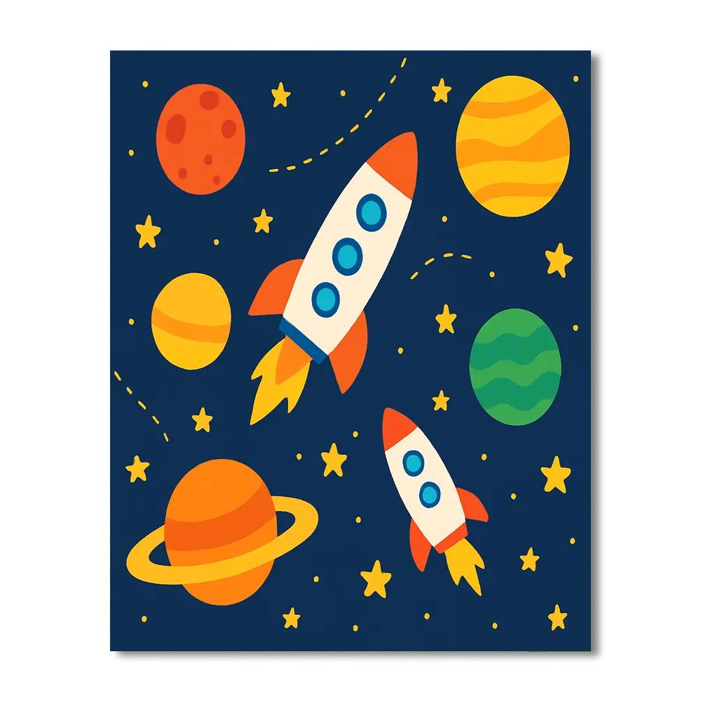 Space Explorers Galaxy Paint By Color