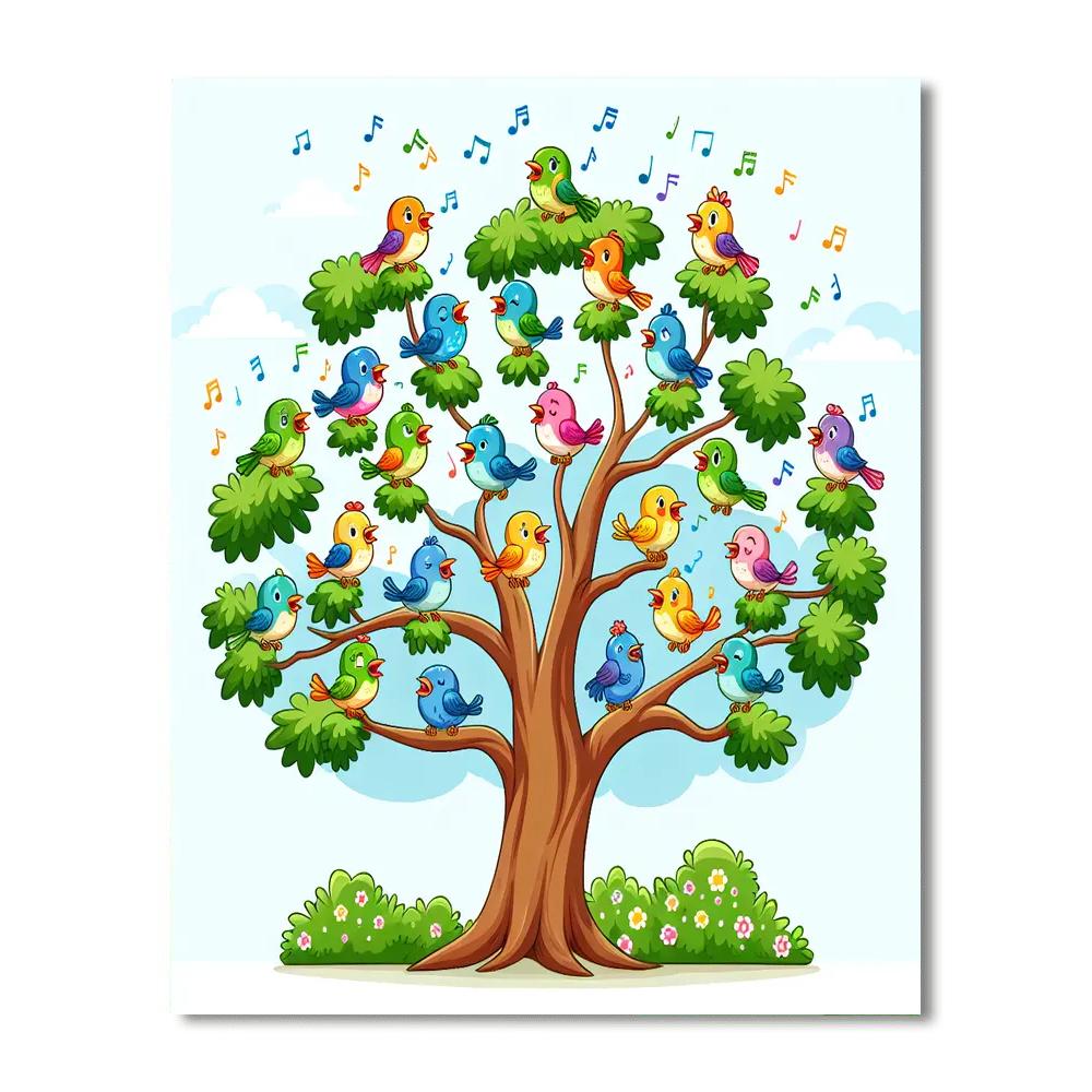 Chirpy Bird Sanctuary Numbered Painting Kits