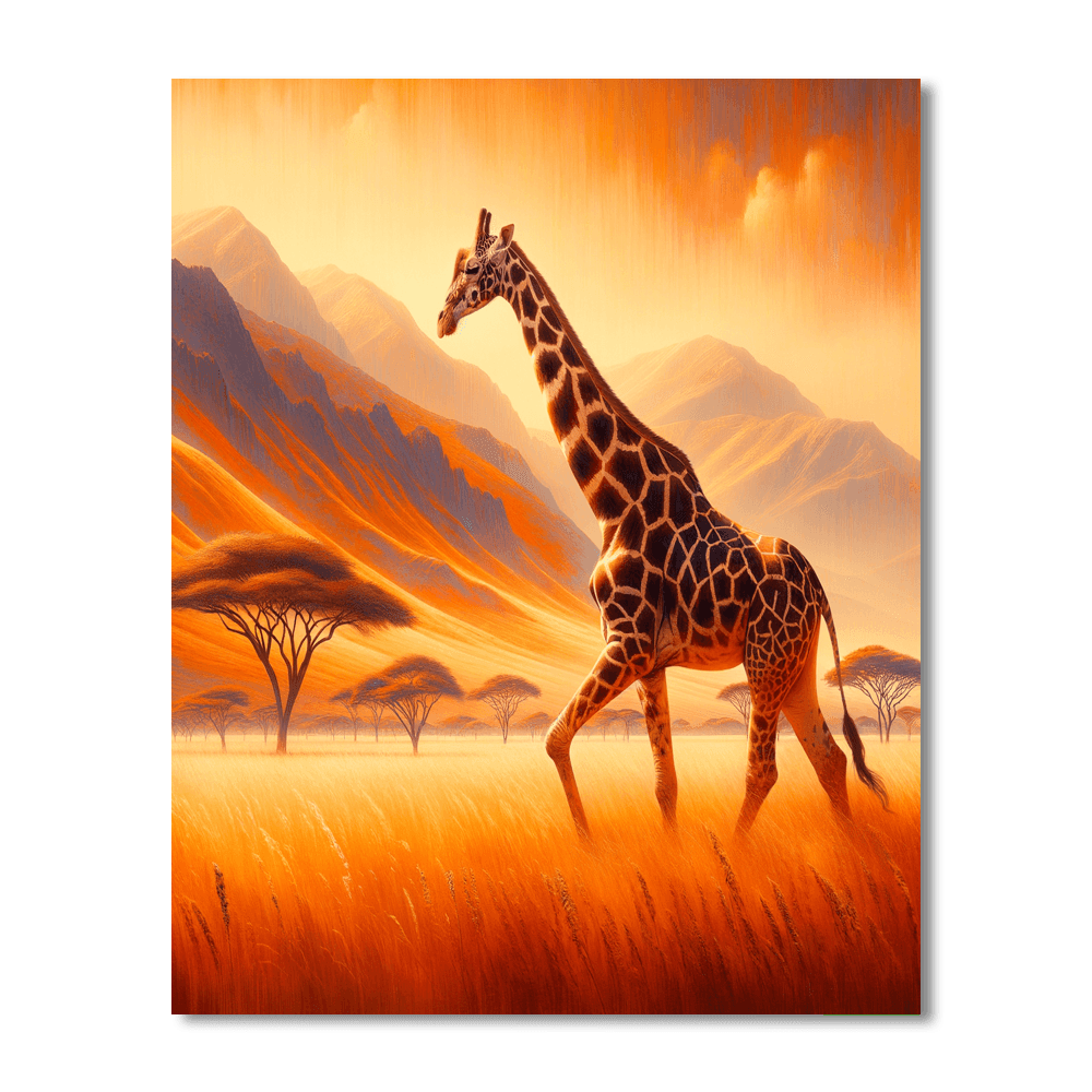 Giraffe's Grace Paint By Numbers Kits