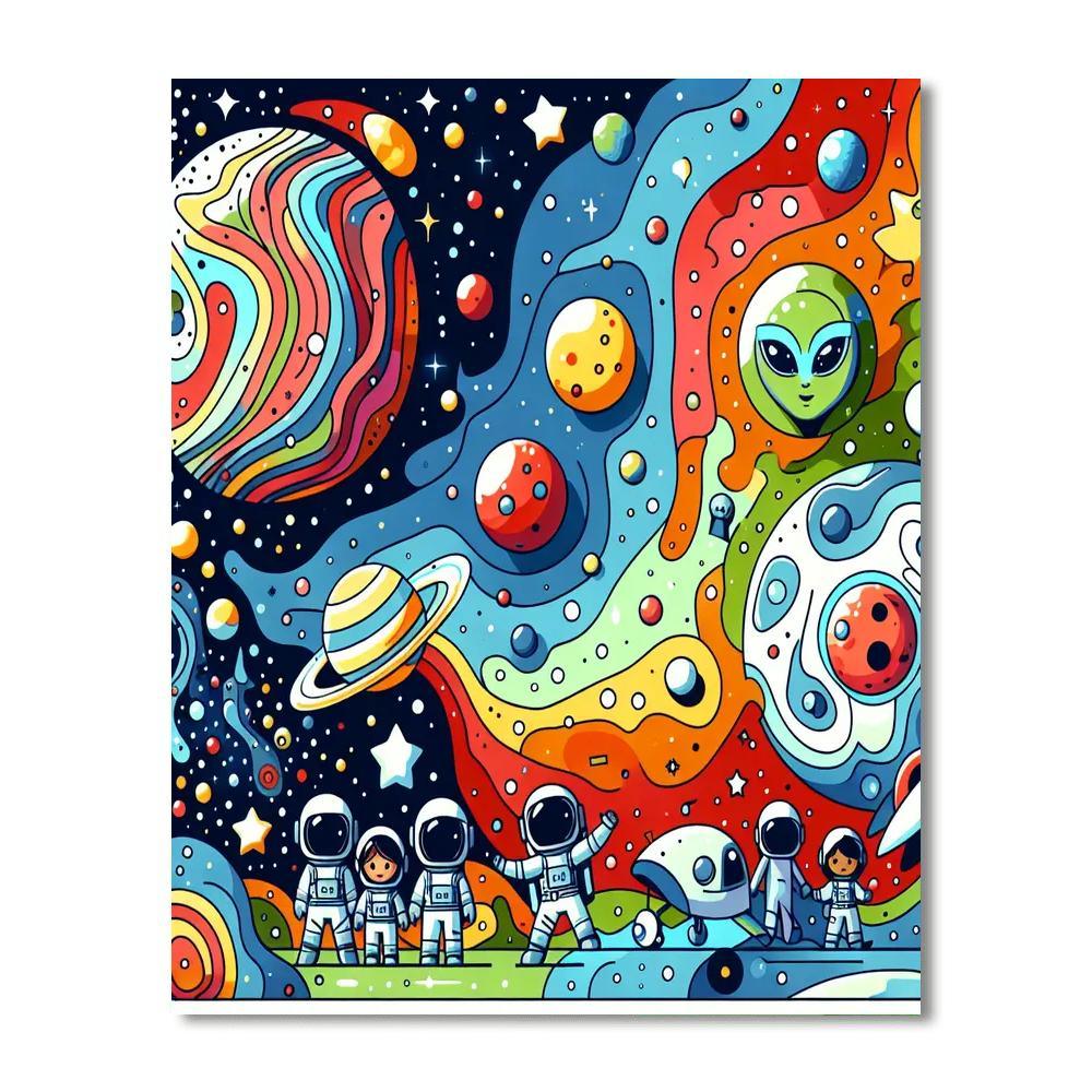 Space Voyager Mission Paint By Color