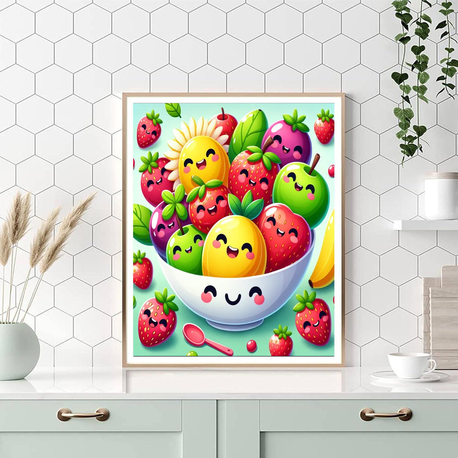 Happy Fruit Salad Painting By Numbers Kit