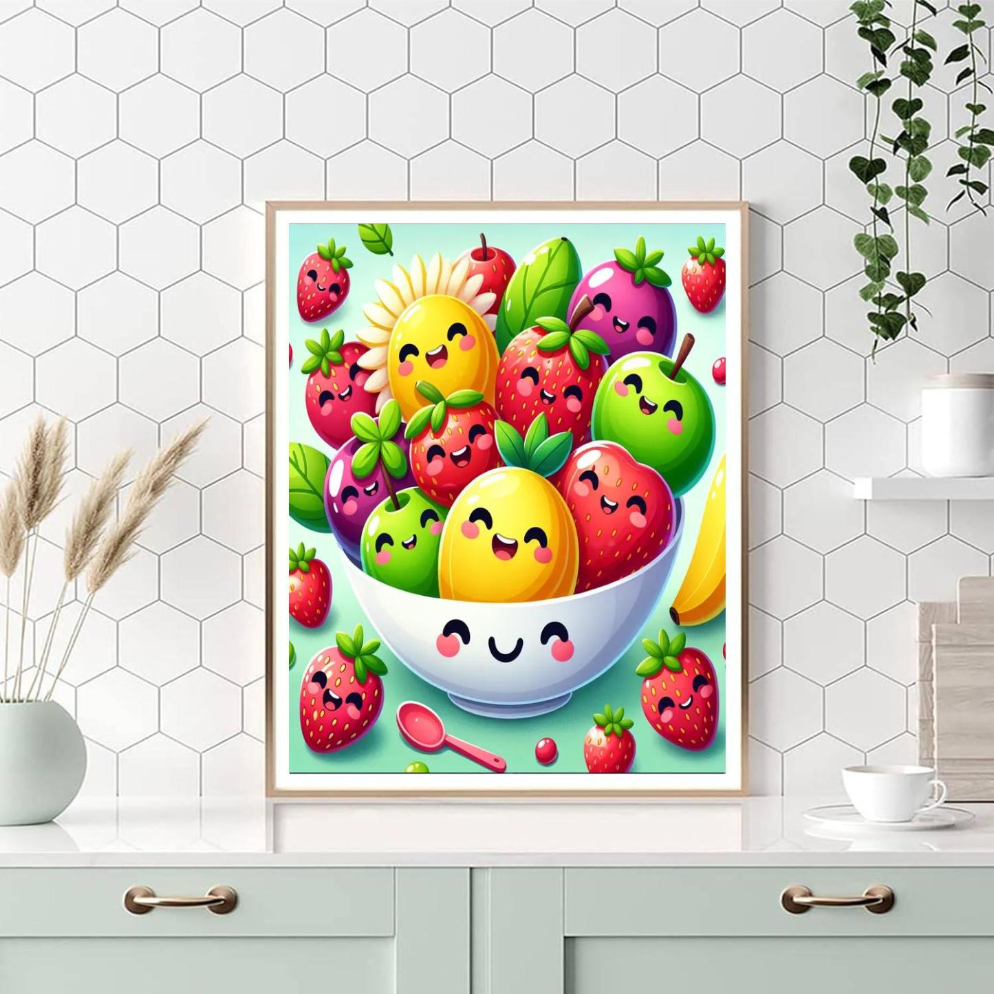 Happy Fruit Salad Painting By Numbers Kit