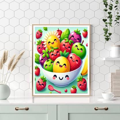Happy Fruit Salad Painting By Numbers Kit