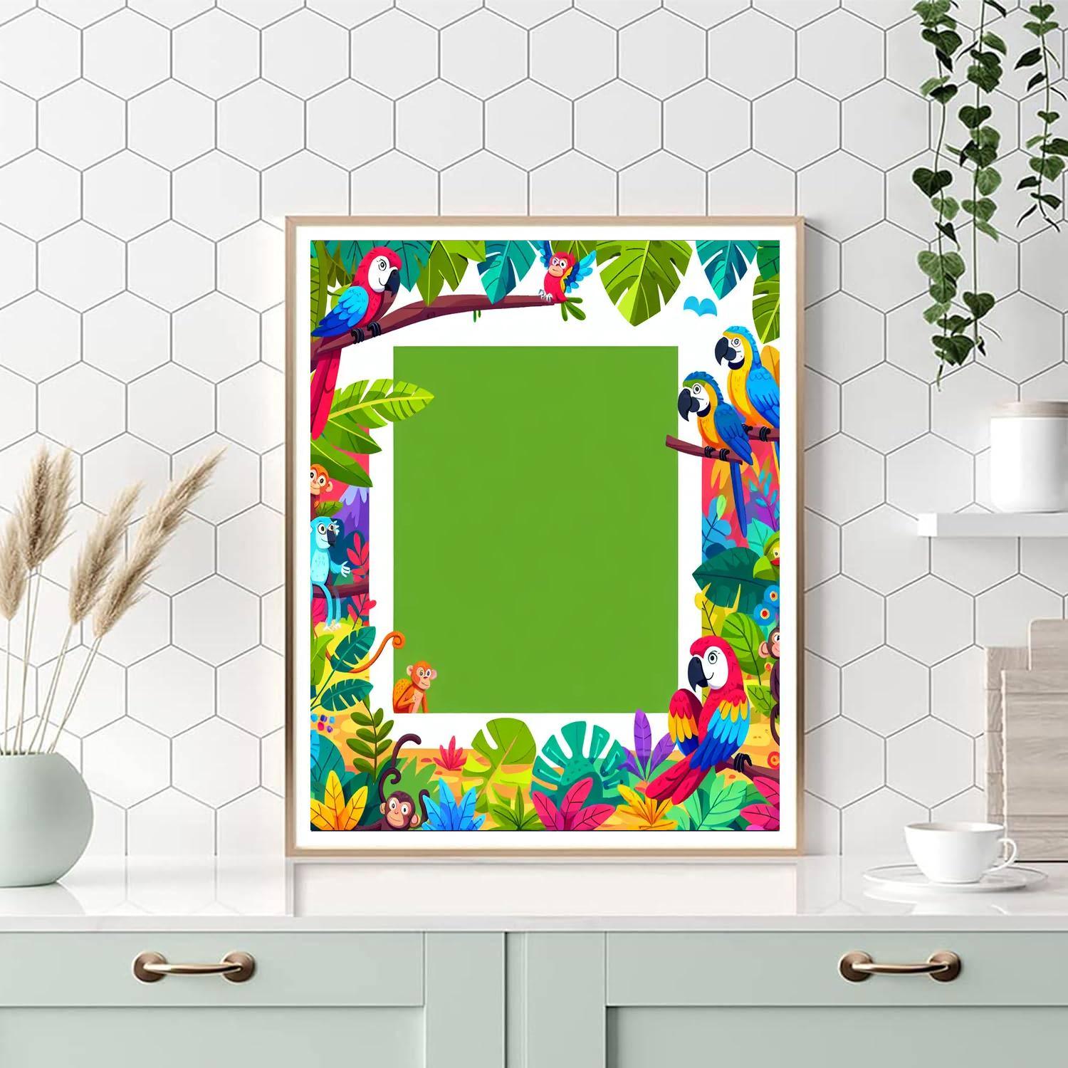 Tropical Jungle Frolic Number Painting
