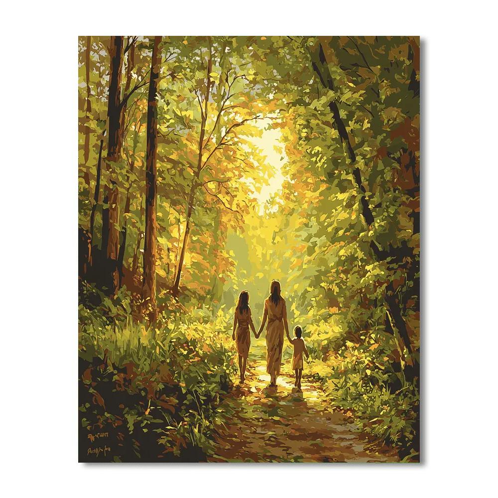 Together In Nature's Embrace Number Painting