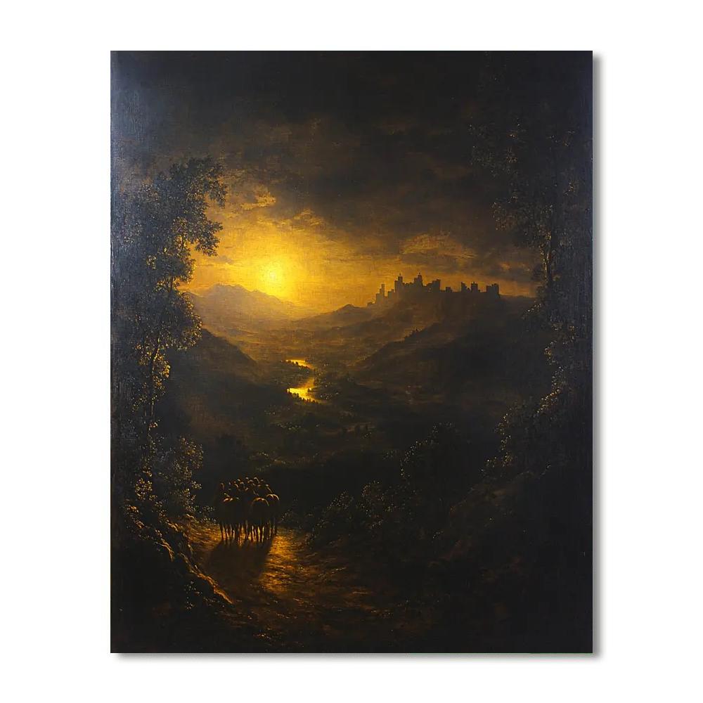 Caravaggio Inspired Illumination's Threshold  Paint By Numbers Kits