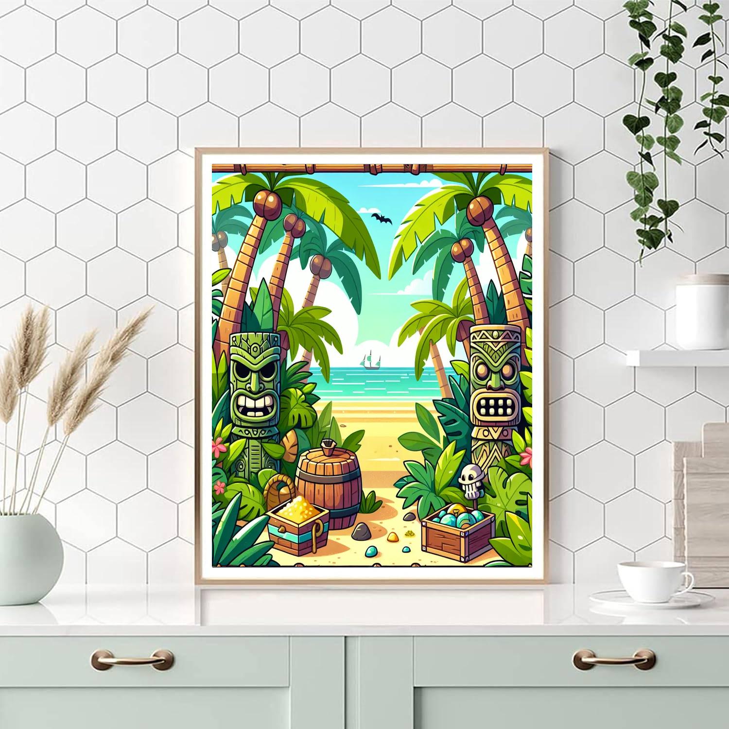 Tropical Tiki Adventure Number Painting