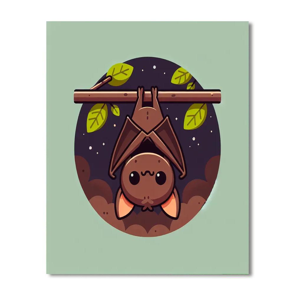 Blissful Bat Paint By Numbers Art