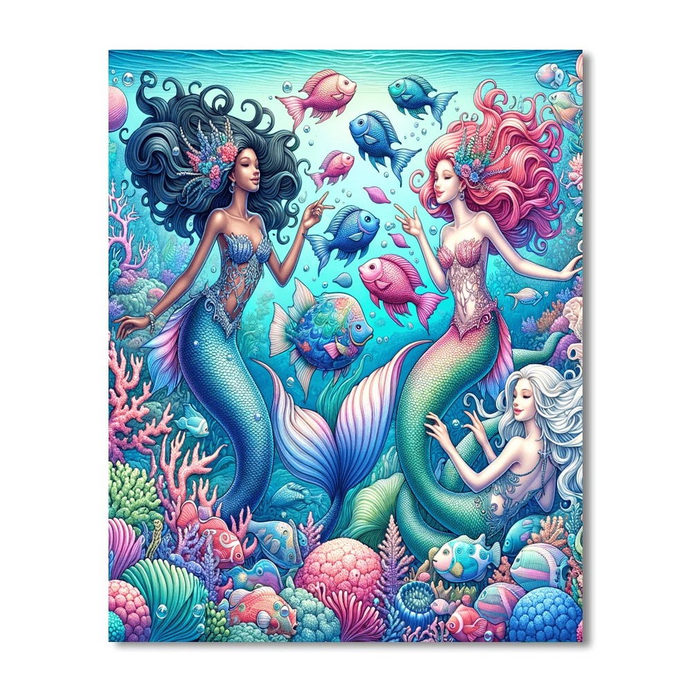 Fantasy Mermaid Realm Numbered Painting Kits