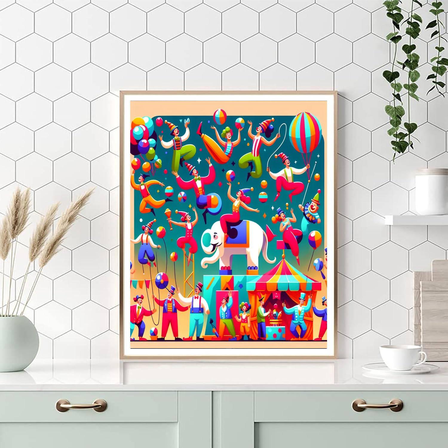 Joyful Circus Paint By Numbers Kits