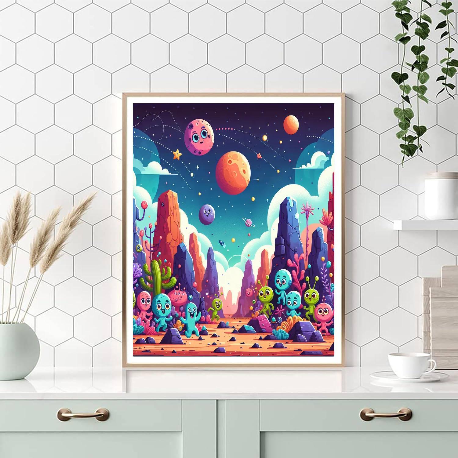 Exciting Adventure On Mars Paint By Numbers Kits
