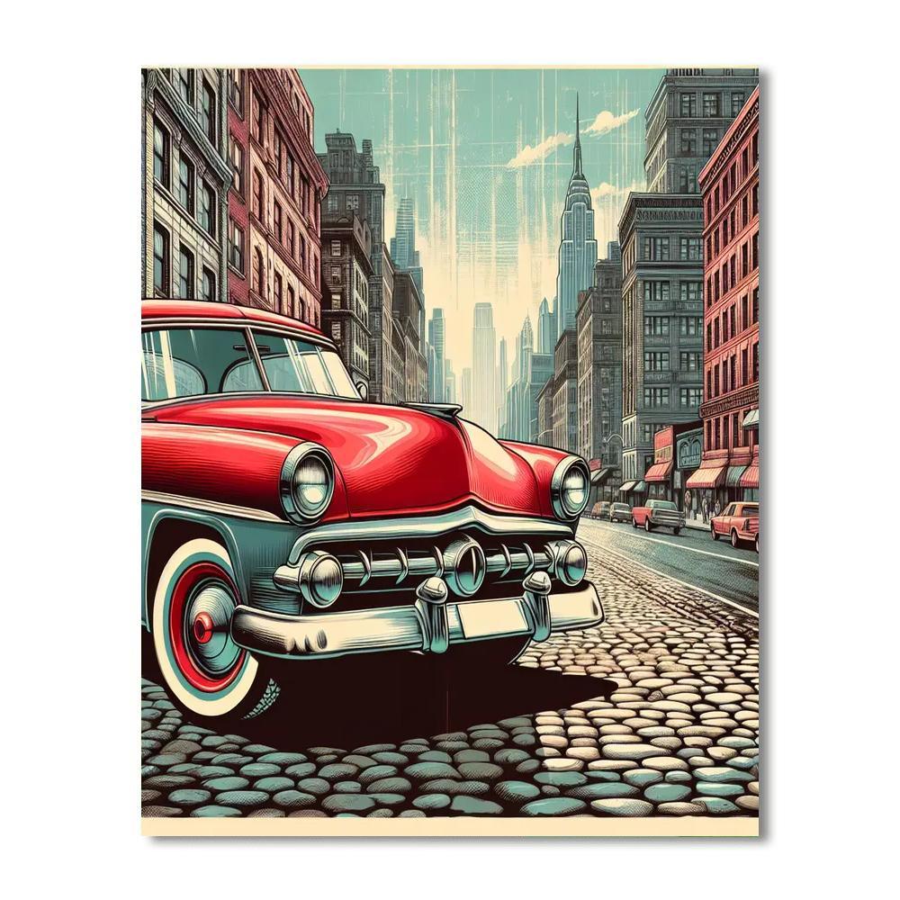 Vintage Car Showpiece Paint By Number