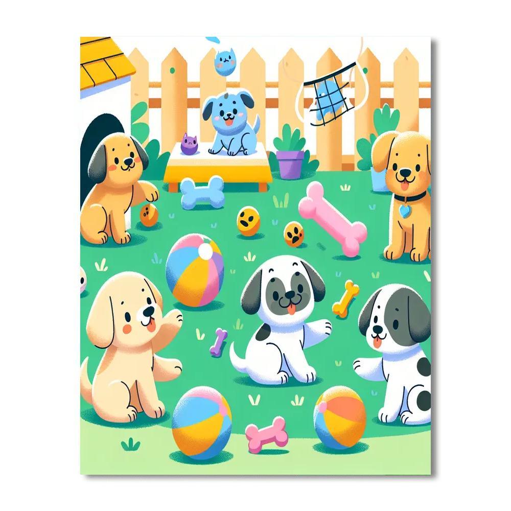 Cuddly Puppy Pals Painting By Numbers Kit